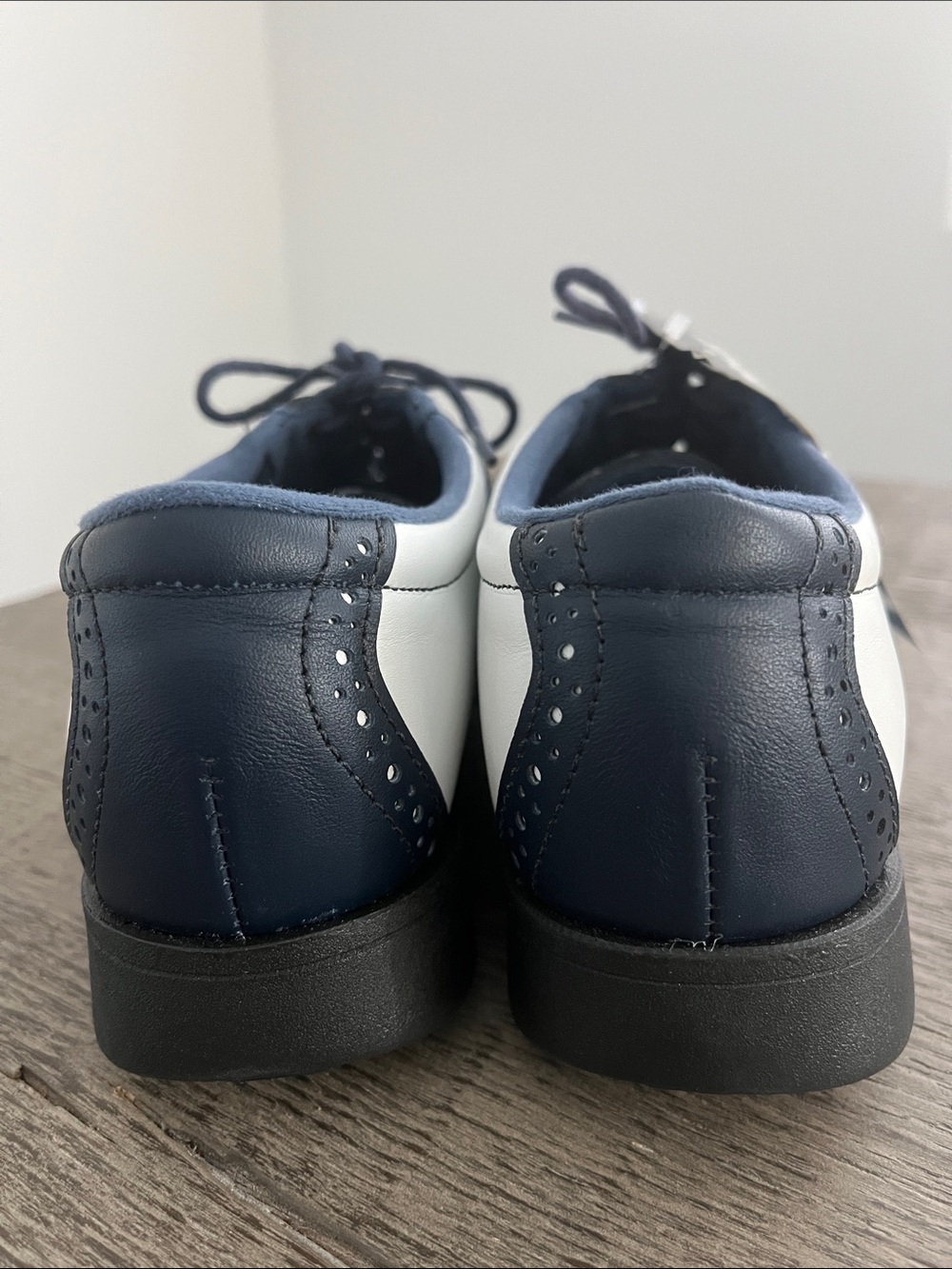 Women's Vintage EZ Step Dri Lex Golf Shoes White and Navy Lace-Up Size 7 - Picture 5 of 12